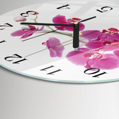 Round wall clock Orchid