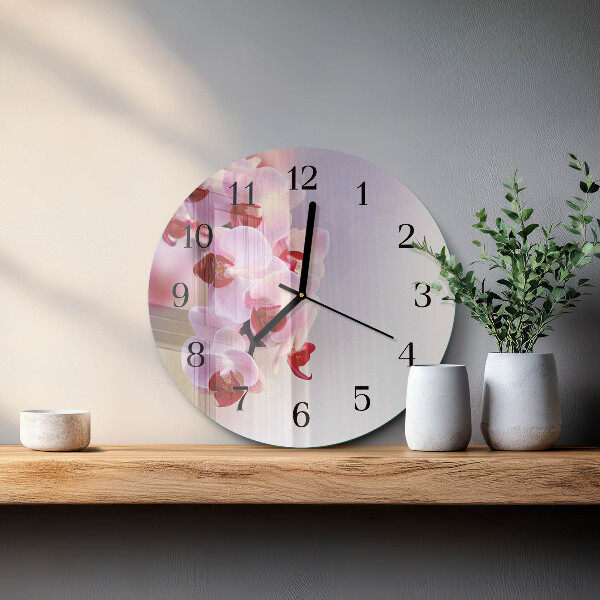 Round wall clock Orchid
