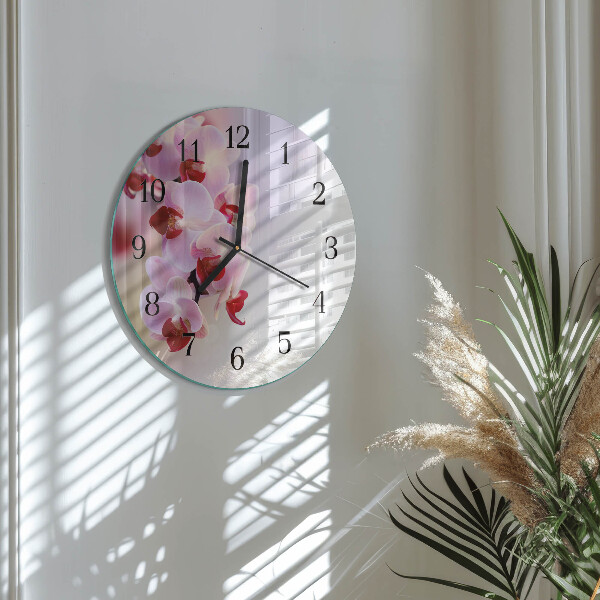 Round wall clock Orchid