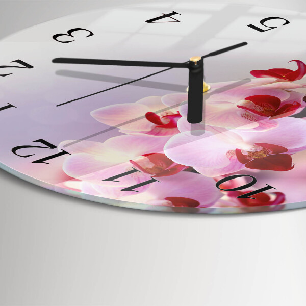 Round wall clock Orchid
