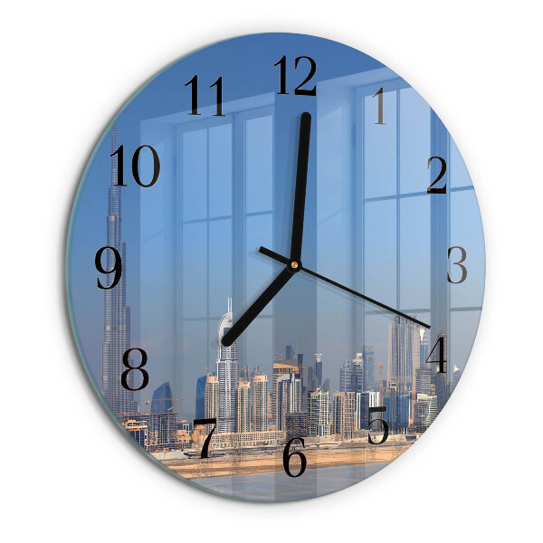Round wall clock Dubai Horizon