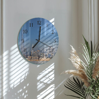Round wall clock Dubai Horizon