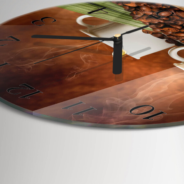 Round wall clock Coffee cups