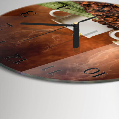 Round wall clock Coffee cups