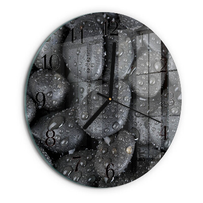 Round wall clock Stones Water