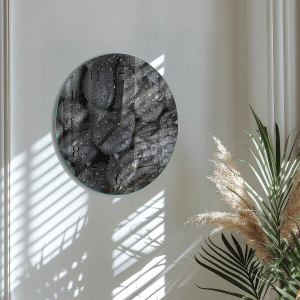 Round wall clock Stones Water