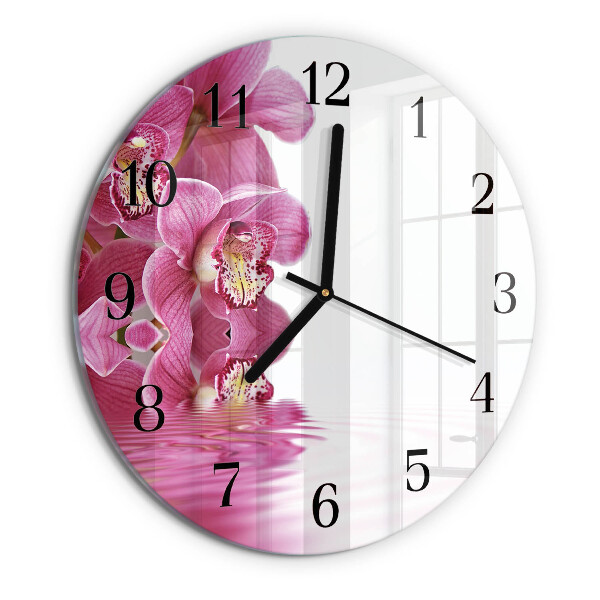 Round wall clock Orchid