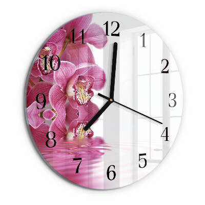 Round wall clock Orchid