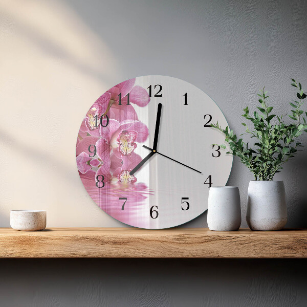 Round wall clock Orchid