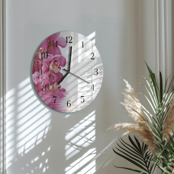 Round wall clock Orchid
