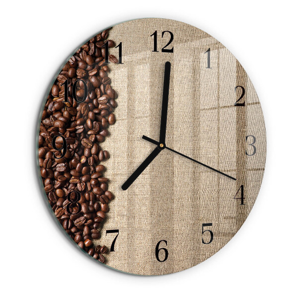 Round wall clock Coffee Beans