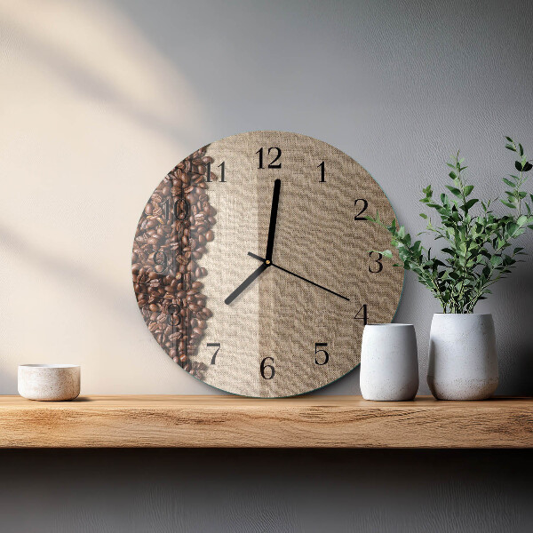 Round wall clock Coffee Beans