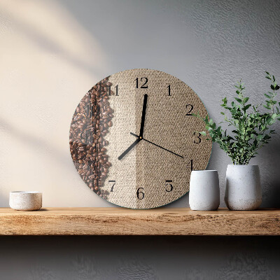 Round wall clock Coffee Beans