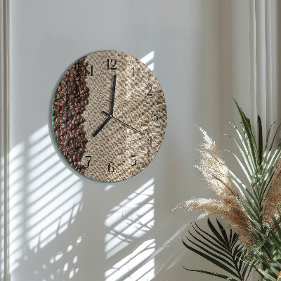 Round wall clock Coffee Beans