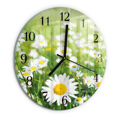 Round wall clock Daisies