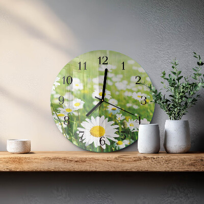Round wall clock Daisies