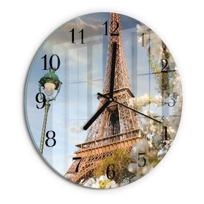 Round wall clock Eiffel Tower Paris