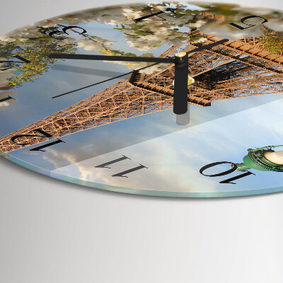 Round wall clock Eiffel Tower Paris