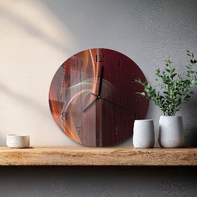 Round wall clock Abstract Lines