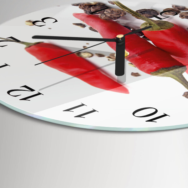 Round wall clock Chili peppers