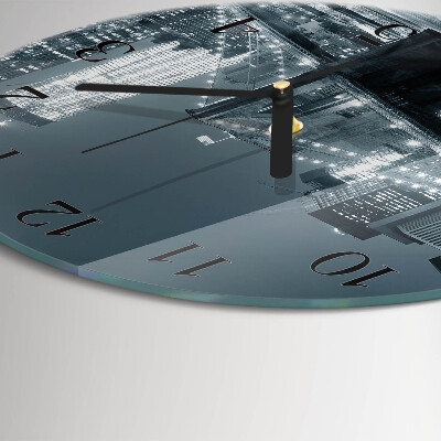 Round wall clock Horizontal Bridge