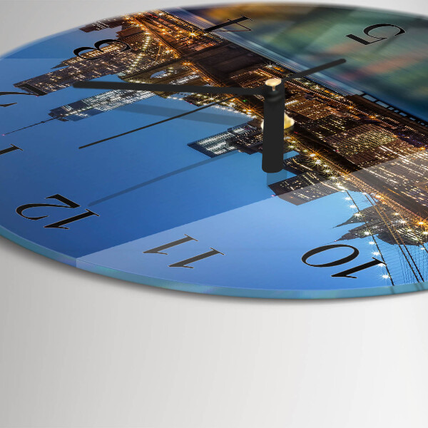 Round wall clock Horizontal Bridge