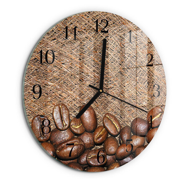 Round wall clock Coffee Beans