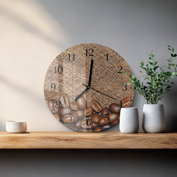 Round wall clock Coffee Beans