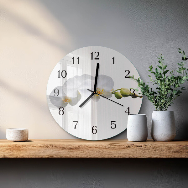 Round wall clock Orchid
