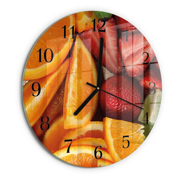Round wall clock Fruit
