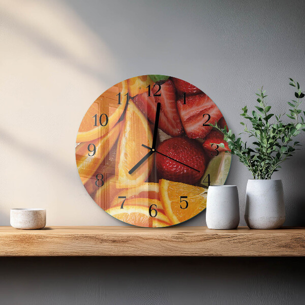 Round wall clock Fruit