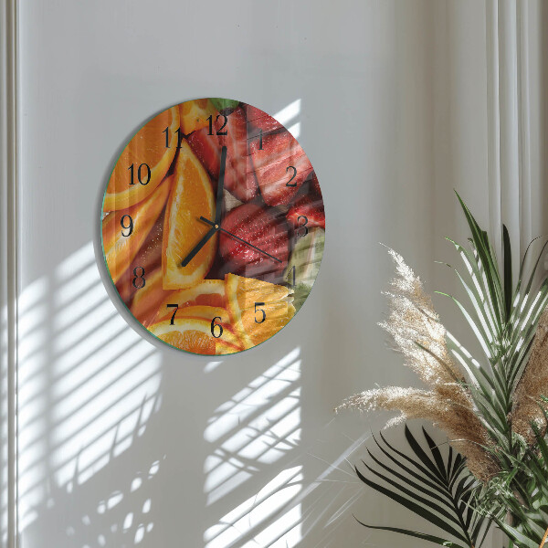 Round wall clock Fruit