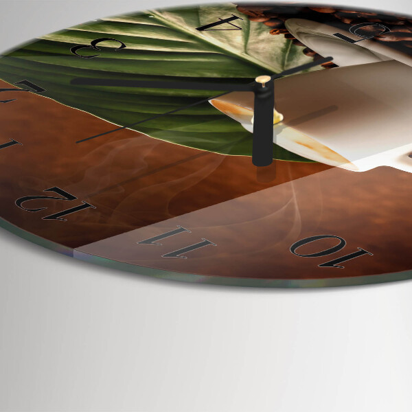 Round wall clock Cup of Coffee