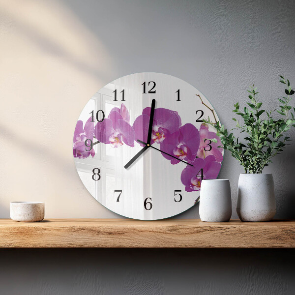 Round wall clock Orchid