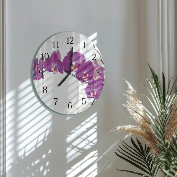 Round wall clock Orchid