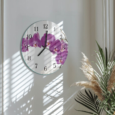 Round wall clock Orchid