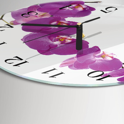Round wall clock Orchid