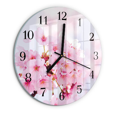 Round wall clock Flowers