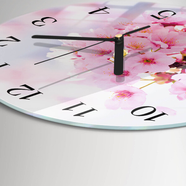 Round wall clock Flowers
