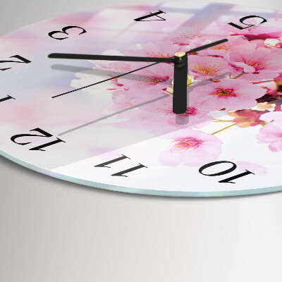 Round wall clock Flowers
