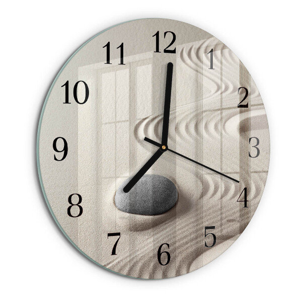 Round wall clock Stone Sand
