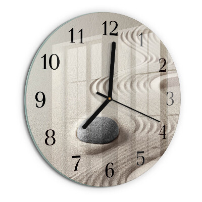 Round wall clock Stone Sand