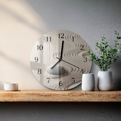 Round wall clock Stone Sand