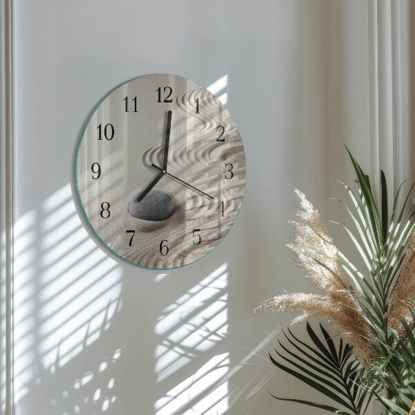 Round wall clock Stone Sand