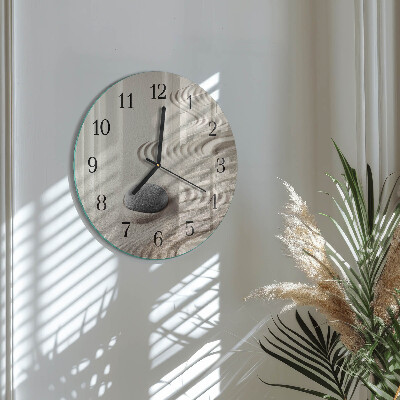 Round wall clock Stone Sand