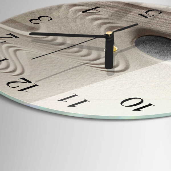 Round wall clock Stone Sand