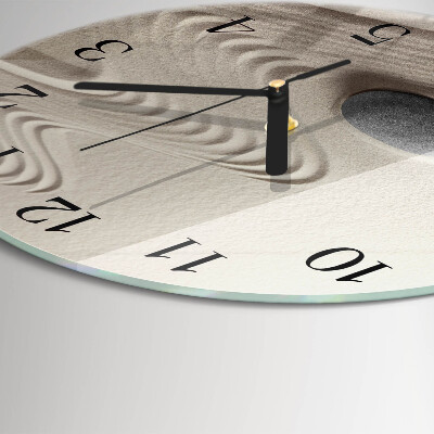 Round wall clock Stone Sand