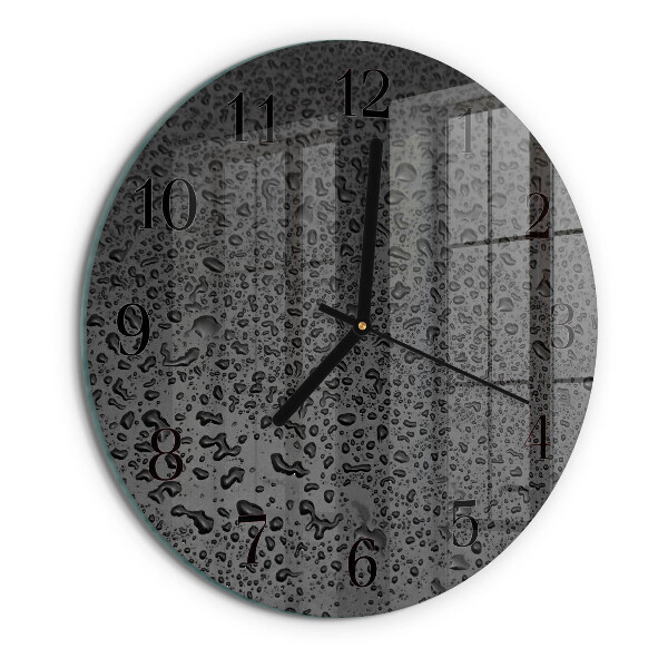 Round wall clock Drops of Water