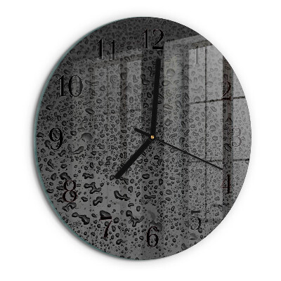 Round wall clock Drops of Water