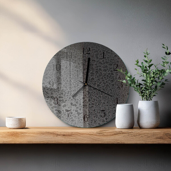 Round wall clock Drops of Water